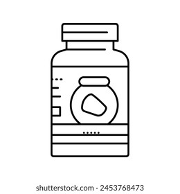 Vector de la línea de extracto de granada. símbolo de extracto de granada. símbolo de contorno aislado