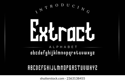 Extract Sport Modern Italic Alphabet Font. Typography urban style fonts for technology, digital, movie logo design. vector illustration