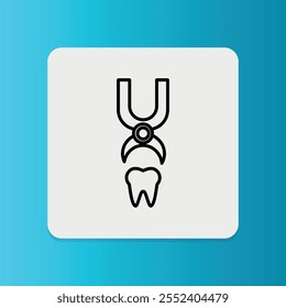 Extract Tooth icon. Editable stroke. Vector illustration