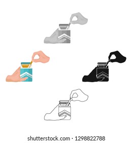 Extraction of the cigarette from the pack. A pack of cigarettes single icon in cartoon style vector symbol stock illustration web.