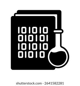Extraction glyph icon, use for machine learning, education, technology industry, UI, UX kit, app and web development, digital or print.