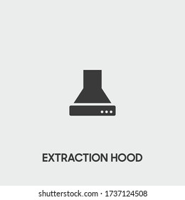 icono del capó de extracción. vector de capó de extracción en fondo gris