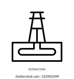 icono de extracción. Diseño De Estilo De Arte De Línea Aislado En Fondo Blanco