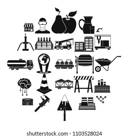 Extraction icons set. Simple set of 25 extraction vector icons for web isolated on white background