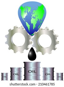 Extraction of natural resources and depletion of the planet earth
