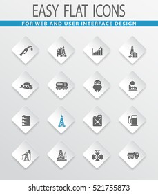 Extraction of oil easy flat web icons for user interface design