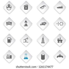 extraction of oil flat rhombus web icons for user interface design