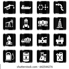 extraction of oil icon set web icons for user interface design