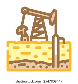 extraction oil industry color icon vector. extraction oil industry sign. isolated symbol illustration