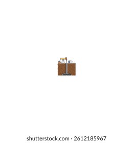extraction oil industry color icon vector. extraction oil industry sign. isolated symbol illustration