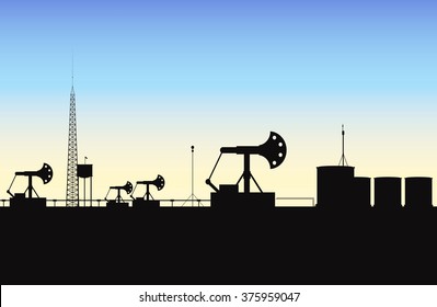 Extraction of oil (Middle East) / Extraction of oil  in the the desert