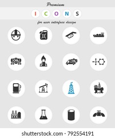 extraction of oil vector icons for web and user interface design