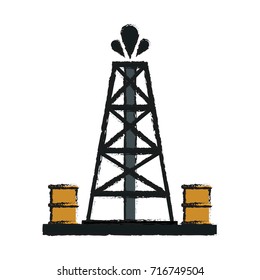 extraction platform oil industry icon image