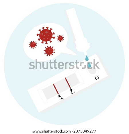 Extraction sample were dropping on antigen rapid test kit for detect antigen protein of SARS-CoV-2 or COVID-19