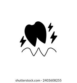 extraction tooth concept line icon. Simple element illustration. extraction tooth concept outline symbol design.