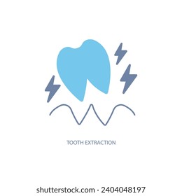 extraction tooth concept line icon. Simple element illustration. extraction tooth concept outline symbol design.