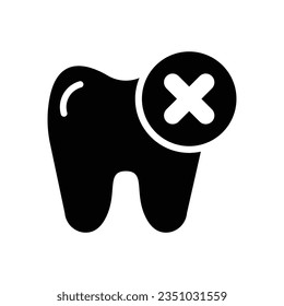 Extraction tooth icon, tooth doctor, removal wisdom teeth. Dental removing symbol