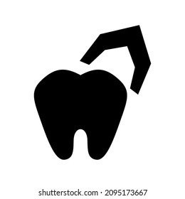 extraction tooth icon or logo isolated sign symbol vector illustration - high quality black style vector icons
