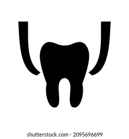 extraction tooth icon or logo isolated sign symbol vector illustration - high quality black style vector icons
