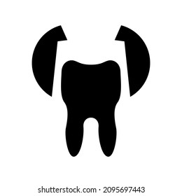 extraction tooth icon or logo isolated sign symbol vector illustration - high quality black style vector icons
