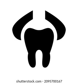 extraction tooth icon or logo isolated sign symbol vector illustration - high quality black style vector icons
