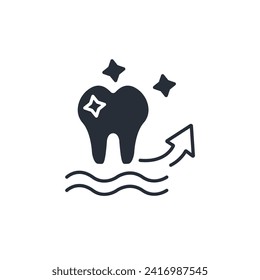 extraction tooth icon. vector.Editable stroke.linear style sign for use web design,logo.Symbol illustration.