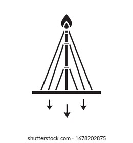 extraction tower oil flat style icon vector illustration design