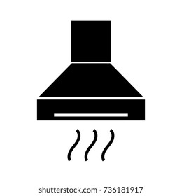 extractor - cooker hood icon, vector illustration, black sign on isolated background