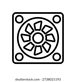 Extractor fan icon, Line Vector graphics