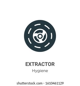 Extractor glyph icon vector on white background. Flat vector extractor icon symbol sign from modern hygiene collection for mobile concept and web apps design.