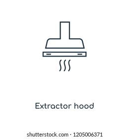 Extractor hood concept line icon. Linear Extractor hood concept outline symbol design. This simple element illustration can be used for web and mobile UI/UX.