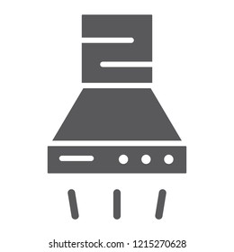 Extractor hood glyph icon, kitchen and appliance, exhaust sign, vector graphics, a solid pattern on a white background, eps 10.