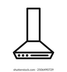 Extractor Hood icon Black line art vector logo