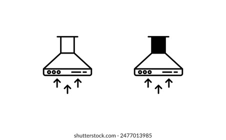 Extractor Hood icon design with white background stock illustration
