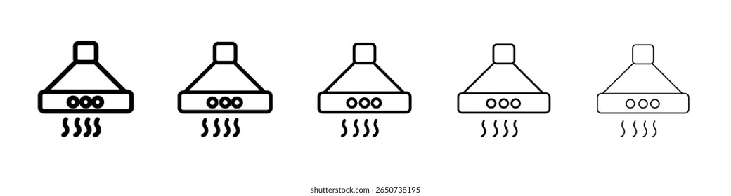 Extrator Hood ícone ilustração plana definir logotipo