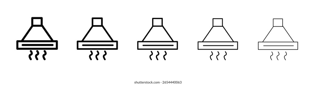 Extrator Hood ícone ilustração plana definir logotipo