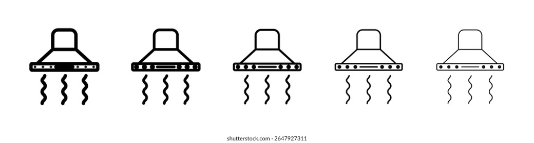 Extrator Capuz ícone vetor isolado no fundo branco conjunto