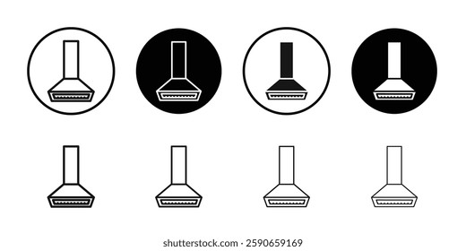 Extractor Hood icon line art vector