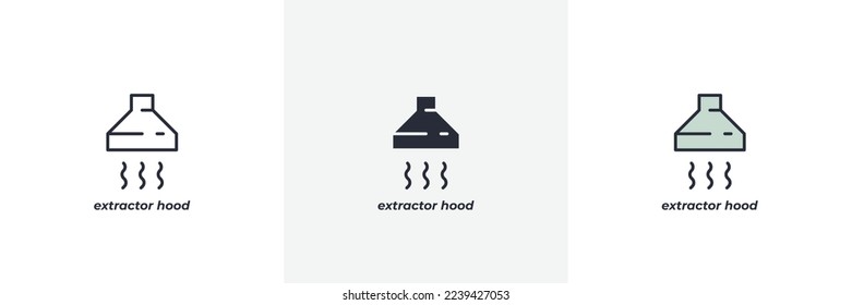 extractor hood icon. Line, solid and filled outline colorful version, outline and filled vector sign. Idea Symbol, logo illustration. Vector graphics