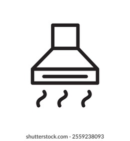 Extractor Hood icon Outline vector for web ui