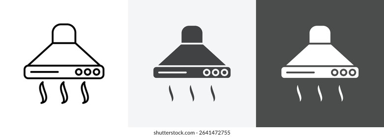 Extractor Hood icon set vector art