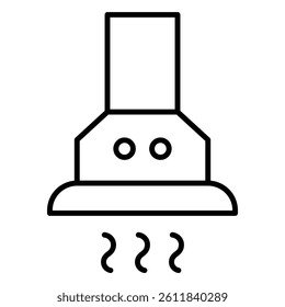 Extractor Hood icon Simple outline vector logo
