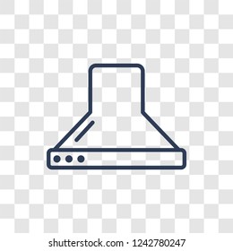 Extractor hood icon. Trendy linear Extractor hood logo concept on transparent background from kitchen collection