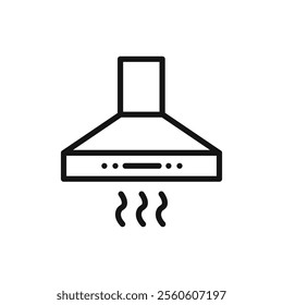 Extractor Hood icon vector line logo art