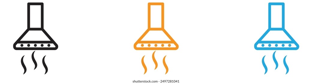 Extractor Hood icono Vector logo conjunto colección para Web App ui