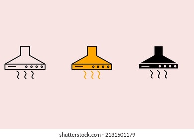 extractor hood icons symbol vector elements for infographic web