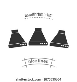 extractor hood isolated vector icon. household appliances design element