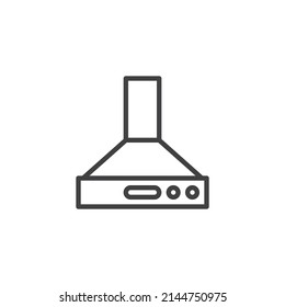 Extractor hood line icon. linear style sign for mobile concept and web design. Range hood outline vector icon. Symbol, logo illustration. Vector graphics