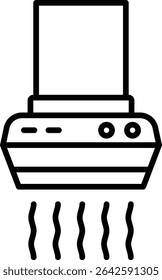 Ícone do vetor do exaustor. Pode ser usado para impressão, aplicativos móveis e da Web.