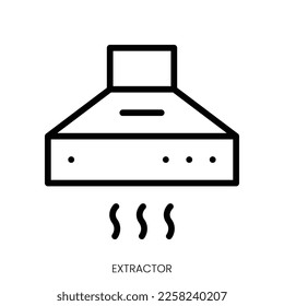 icono de extractor. Diseño De Estilo De Arte De Línea Aislado En Fondo Blanco